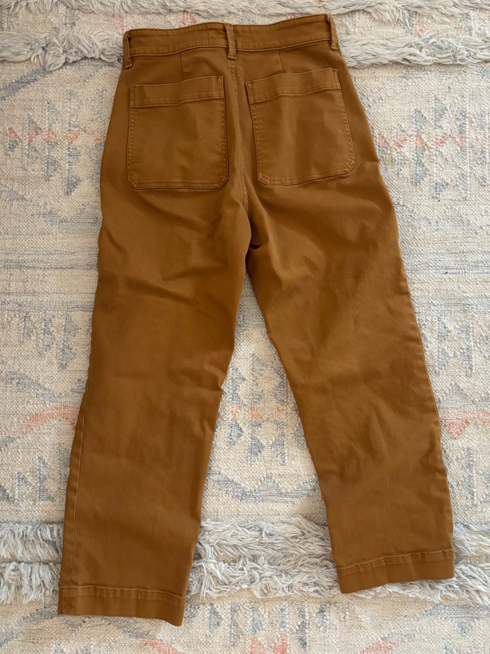 Everlane Caramel Brown Straight-Leg Cropped Pants - Picture 4 of 4